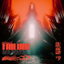 "Prince of Failure" steht in großen Buchstaben. Titel wie "The Glass Veil" und "Silent Throne". Illustration mit abstrakten Formen und leuchtendem Hintergrund.