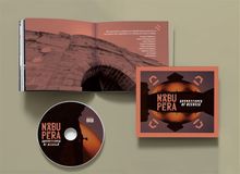 Texte: "NABU PERA", "SOUNDSCAPES OF NICOSIA". CD, Booklet, und Cover in warmen Tönen mit architektonischem Motiv.