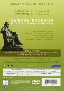 Johannes Brahms (1833-1897): Symphonien Nr.1 &amp; 2, DVD