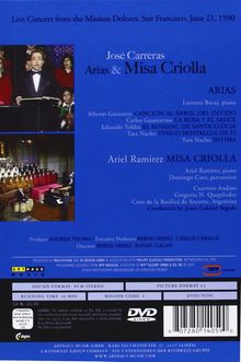 Jose Carreras - Arias &amp; Misa Criollo, DVD