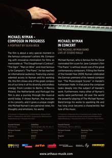 Michael Nyman (geb. 1944): Michael Nyman - Composer in Progress / in Concert, 2 DVDs