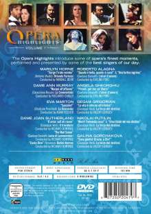 Opera Higlights Vol.1, DVD