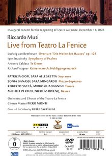 Teatro La Fenice Orchestra - Gala Reopening of the, DVD