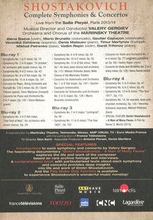 Dmitri Schostakowitsch (1906-1975): Sämtliche Symphonien und Konzerte, 4 Blu-ray Discs