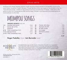 Federico Mompou (1893-1987): Lieder, CD