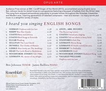 Ben Johnson - I heard you singing (English Songs), CD