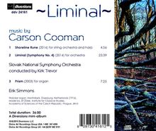 Carson Cooman (geb. 1982): Symphonie Nr.4 "Liminal", CD