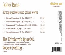 John Rose (1928-2018): Streichquartette Nr.1 &amp; 2, CD