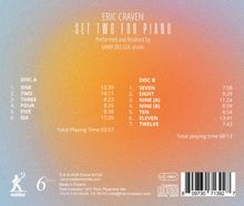 "ERIC CRAVEN, Set Two for Piano, MARY DULLEA, Disc A/B Tracks and Times. Hintergrund: Farbverlauf von Blau zu Orange."