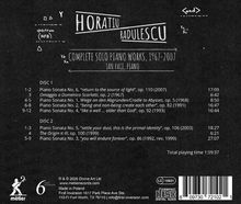 HORATIU RADULESCU, Complete Solo Piano Works, 1967–2007, Ian Pace, Piano. Zwei CDs mit Sonaten, Gesamtzeit 1:59:37.