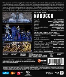 Texte: "GIUSEPPE VERDI NABUCCO". "Abigaille ANNA NETREBKO". Szenen der Oper "Nabucco", Bühnenbilder, Tänzer und Sänger in Kostümen.
