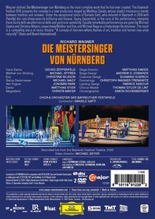 Texte: Richard Wagner, Die Meistersinger von Nürnberg. Fotos zeigen bunte Bühnenbilder und Szenen mit Darstellern in Kostümen.
