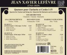 Jean Xavier Lefevre (1763-1829): Klarinettenquartette Nr.1-4, CD