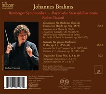 Johannes Brahms (1833-1897): Serenade Nr.1, Super Audio CD