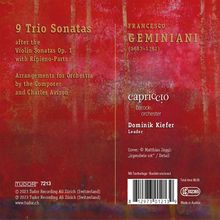 Francesco Geminiani (1687-1762): 9 Triosonaten nach den Violinsonaten op.1 (arrangiert für Orchester), CD