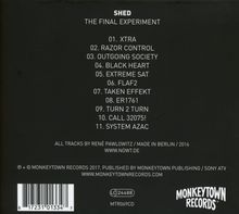 Shed: The Final Experiment, CD