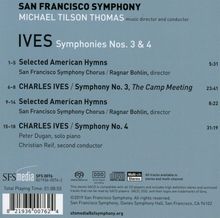 Charles Ives (1874-1954): Symphonien Nr.3 &amp; 4, Super Audio CD