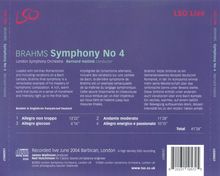 Johannes Brahms (1833-1897): Symphonie Nr.4, CD