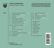 English Solo Song - Proud Songsters, CD