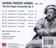 Georg Friedrich Händel (1685-1759): Orgelkonzerte Nr.1-6 (op.4 Nr.1-6), CD