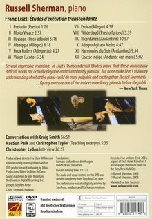 Franz Liszt (1811-1886): Etudes d'execution transcendante, DVD