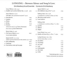 Erik Westberg Vocal Ensemble - Between Silence and Song Is Love, CD