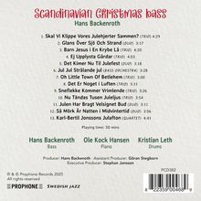 "Scandinavian Christmas Bass" von Hans Backenroth. Trackliste mit 13 Titeln, Spielzeit: 50 Min. Musiker und Produzenten genannt.