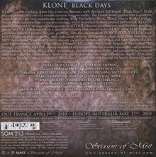 Klone: Black Days, 1 CD und 1 DVD