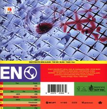 ENHYPEN 8th Mini Album / The Sin : Bliss / Take 1 Ver. - Ein zerbrochenes Weinglas auf kacheligem Boden.