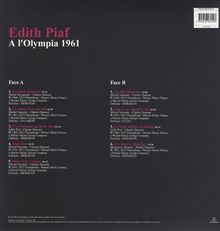 Edith Piaf (1915-1963): A L'Olympia 1961 (remastered 2015), LP