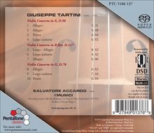 Giuseppe Tartini (1692-1770): Violinkonzerte D.96,78,117, Super Audio CD