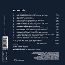 Musica Temprana - Melancolia, CD