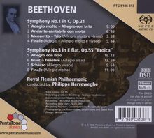 Ludwig van Beethoven (1770-1827): Symphonien Nr.1 &amp; 3, Super Audio CD