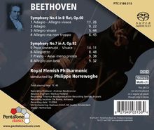 Ludwig van Beethoven (1770-1827): Symphonien Nr.4 &amp; 7, Super Audio CD