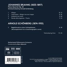 Johannes Brahms (1833-1897): Klavierquartett op.25 (in der Bearbeitung von Schönberg), Super Audio CD