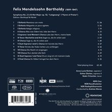 Felix Mendelssohn Bartholdy (1809-1847): Symphonie Nr. 2 "Lobgesang", Super Audio CD