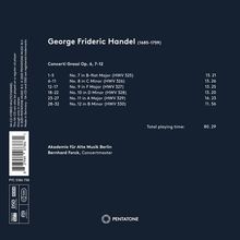 Georg Friedrich Händel (1685-1759): Concerti grossi op.6 Nr.7-12, Super Audio CD