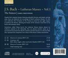 Johann Sebastian Bach (1685-1750): Lutherische Messen Vol.1, CD