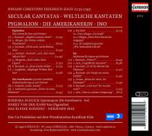 Johann Christoph Friedrich Bach (1732-1795): Weltliche Kantaten, CD