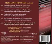 Hermann Reutter (1900-1985): Kammermusik, Lieder &amp; Klavierwerke, CD