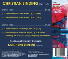 Christian Sinding (1856-1941): Symphonien Nr.1-4, 2 CDs