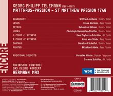 Georg Philipp Telemann (1681-1767): Matthäus-Passion (1746), CD