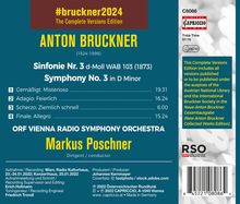 Anton Bruckner (1824-1896): Bruckner 2024 "The Complete Versions Edition" - Symphonie Nr.3 d-moll WAB 103 (1873), CD