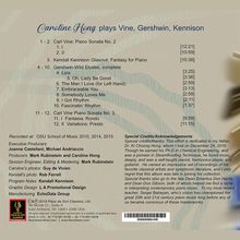 Caroline Hong plays Vine, Gershwin, Kennison, CD