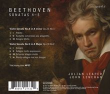 "Beethoven Sonatas 4-5. Violin Sonata No.4 in A minor, No.5 in A Major. Total time: 46'07. Julian Leaper, John Lenehan." Gemälde von Beethoven.