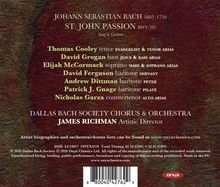 "Johann Sebastian Bach 1685-1750, St. John Passion BWV 245, Sung in German. Dallas Bach Society Chorus & Orchestra."