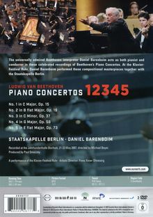 Ludwig van Beethoven (1770-1827): Klavierkonzerte Nr.1-5, 2 DVDs