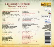 Nassauische Hofmusik, CD