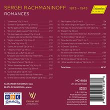 Sergej Rachmaninoff (1873-1943): Lieder, CD
