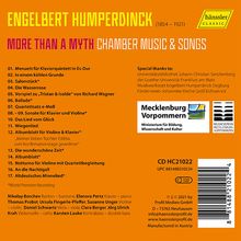 Engelbert Humperdinck (1854-1921): Kammermusik &amp; Lieder - "More than a Myth", CD